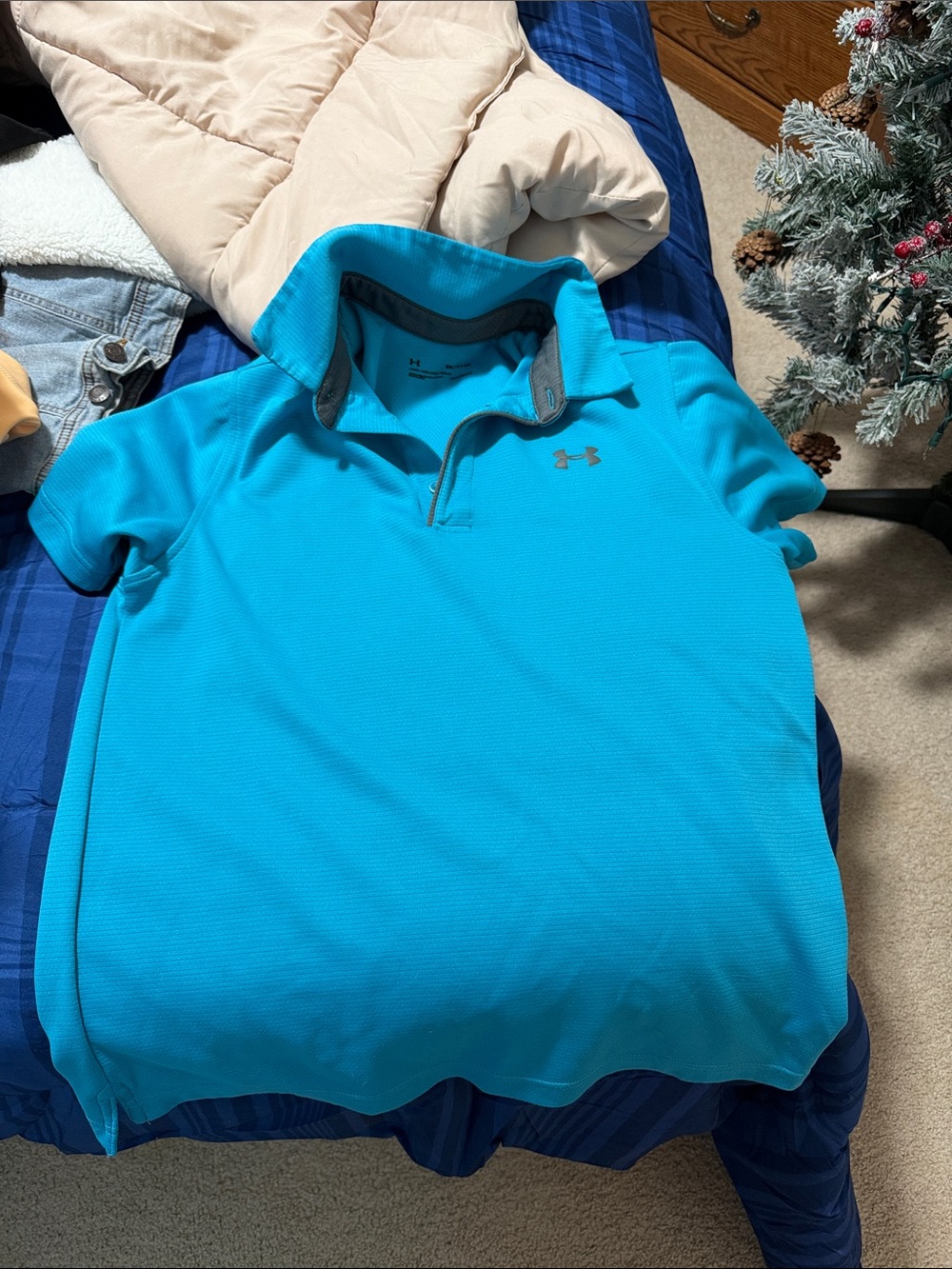 Under Armour Bright Turquoise Short Sleeve Polo